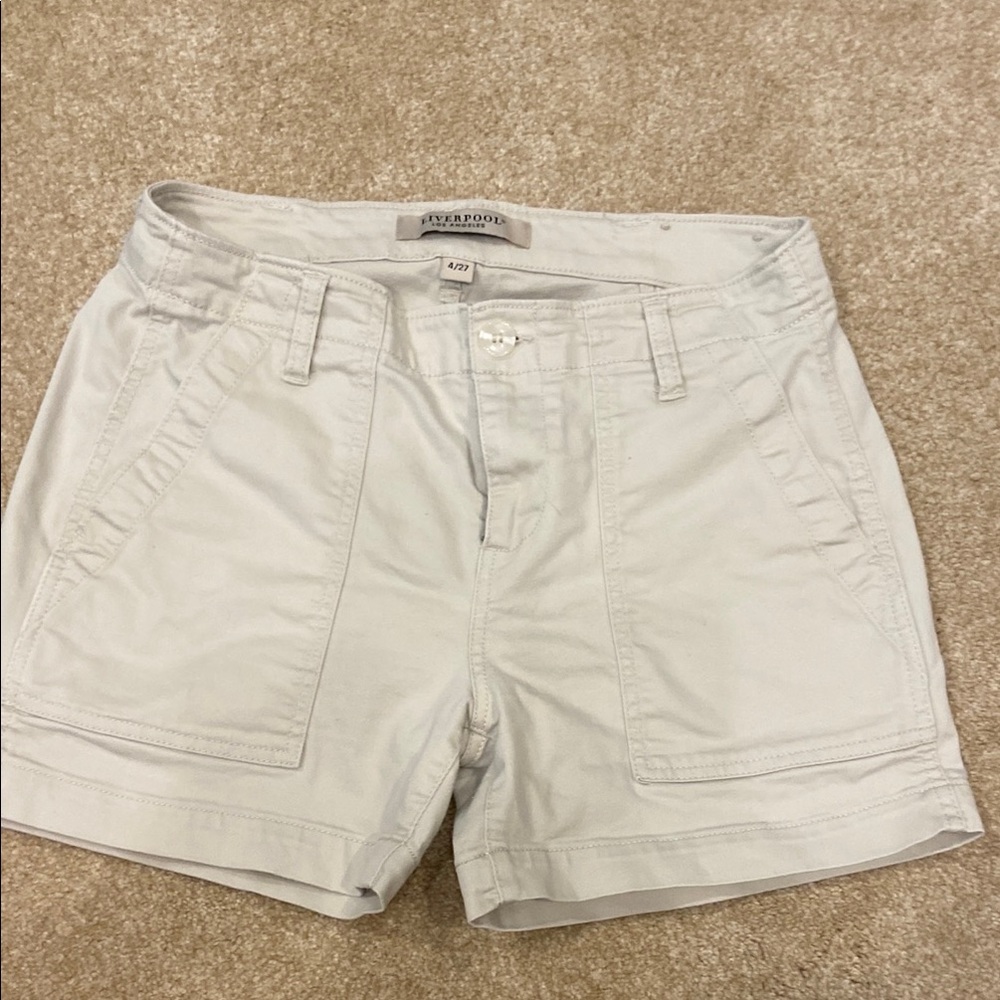 SOLD #Liverpool Cream Cargo Shorts